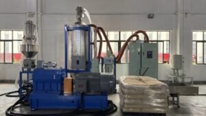 Parallel twin screw extruder main unit and screws for TPU EVA and PA pelletizing